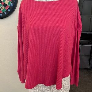 Anthropologie waffle weave top